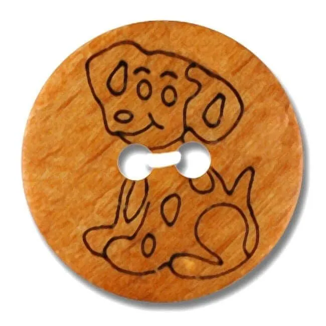 Wooden button - Animals