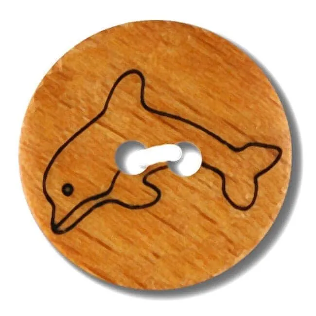 Wooden button - Animals