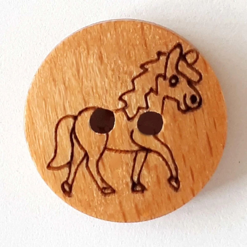 Wooden button - Animals