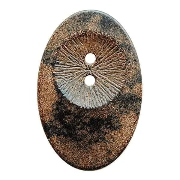 Wooden button oval