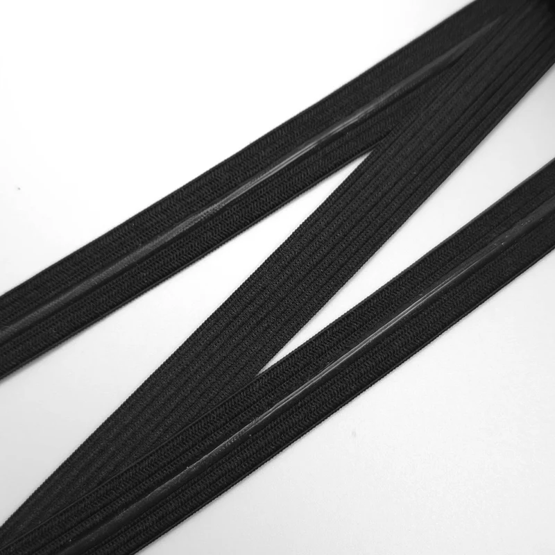 Bande élastique antidérapante en silicone | Noir | 25 mm