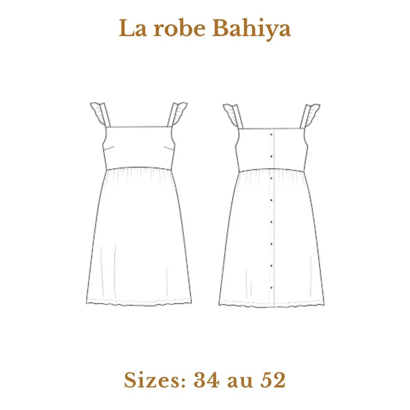 PATRON DE COUTURE PDF | Robe Bahiya | Cha’Coud | FRANÇAIS SEULEMENT