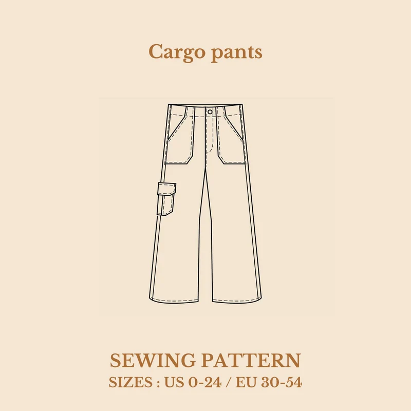 PATRON DE COUTURE PDF | Pantalon cargo | Wardrobe by Me