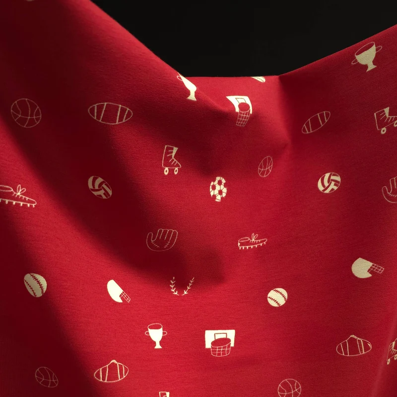 Jersey de coton phosphorescent | Imprimé sport | Katia Fabrics