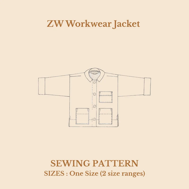 PATRON DE COUTURE PDF | Veste Workwear ZW | Birgitta Helmersson | FORMAT A4 UNIQUEMENT
