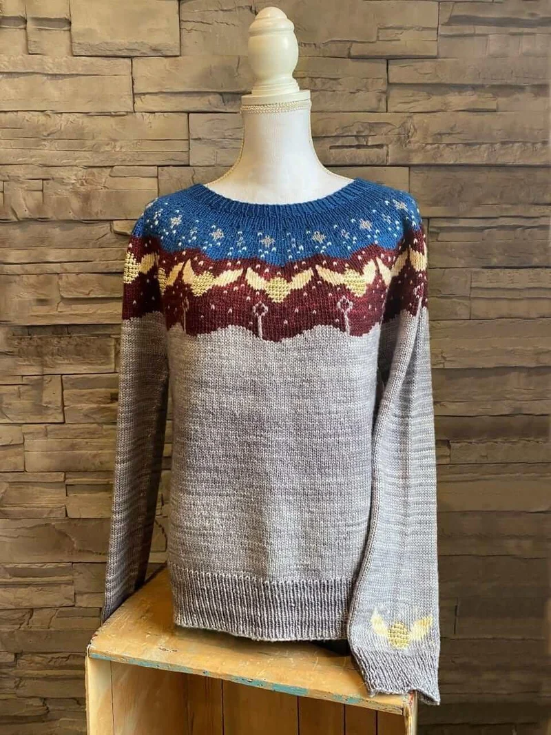 Quidditch Yoke Pullover - Knitting pattern