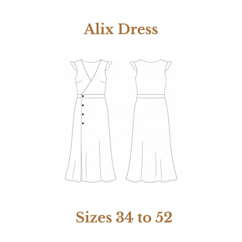 Patron de couture PDF | Robe Alix | Cha'Coud | Bilingue (FR/EN)