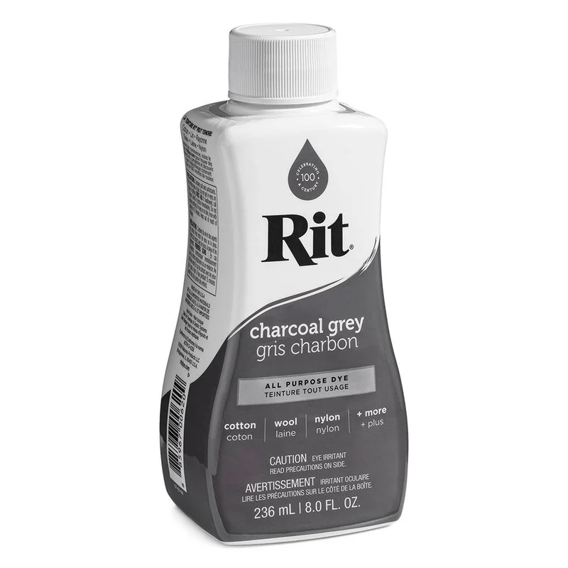 RIT All Purpose | Teinture liquide tout usage | Gris Charbon | 236 ml (8 oz)