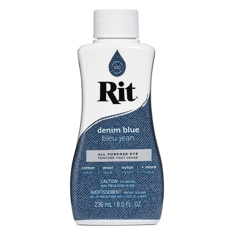 RIT All Purpose | Teinture liquide tout usage | Bleu Jean | 236 ml (8 oz)