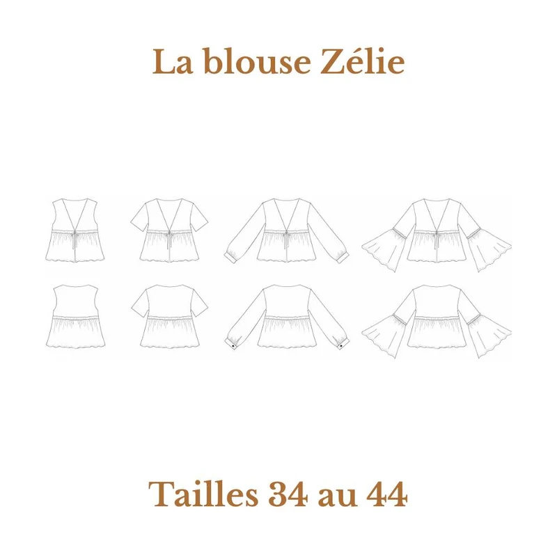 PATRON DE COUTURE PDF | La blouse Zélie | Cha’Coud | FRANÇAIS SEULEMENT