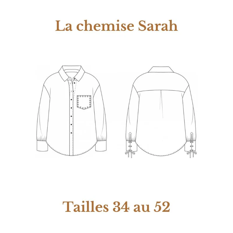 PATRON DE COUTURE PDF | La chemise Sarah | Cha’Coud | FRANÇAIS SEULEMENT