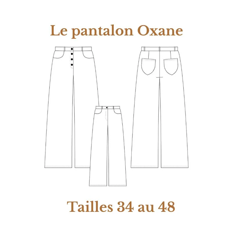 PATRON DE COUTURE PDF | Le pantalon Oxane | Cha’Coud | BILINGUE (FR/EN)