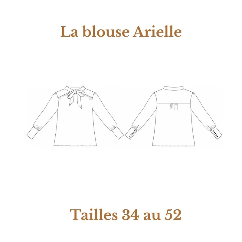 PATRON DE COUTURE PDF | Blouse Arielle | Cha’Coud | FRANÇAIS SEULEMENT