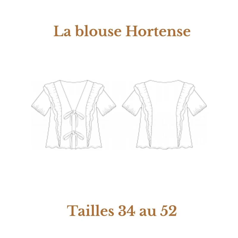 PATRON DE COUTURE PDF | Blouse Hortense | Cha’Coud | FRANÇAIS SEULEMENT
