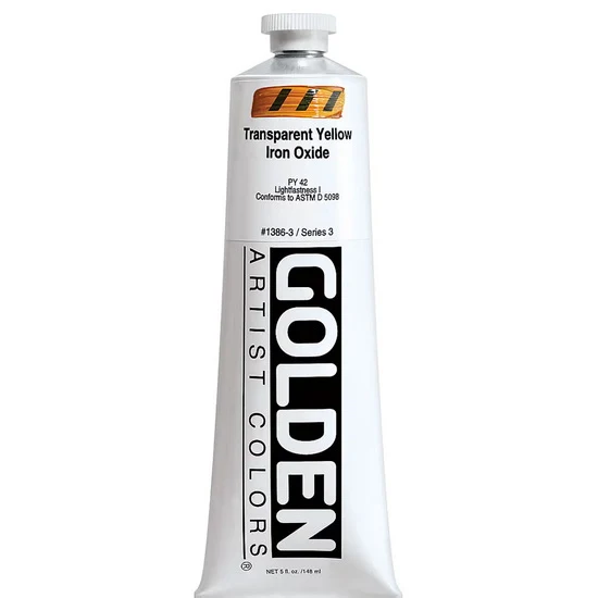 Acrylic heavy body - 5 oz transparent yellow iron oxide s3