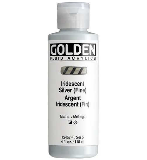 Acrylic fluid - 4 oz iridescent silver s5