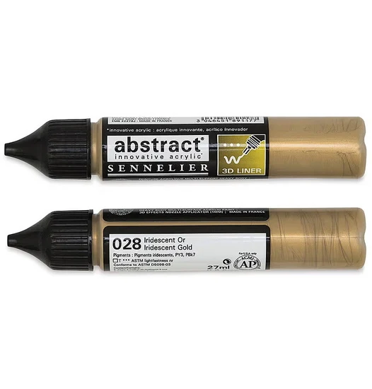 Acrylic marker - abstract - 27ml - iridescent gold