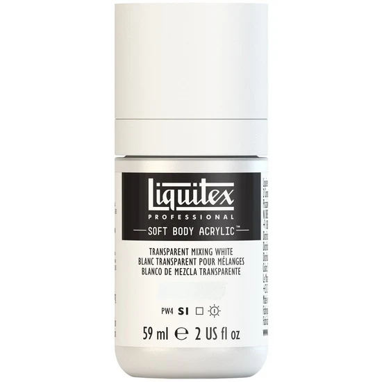 Soft body acrylic - 2oz - transparent mixing white - s1