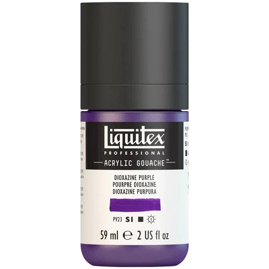 Acrylic gouache - 2oz - dioxazine purple - s1