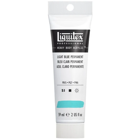 Acrylic hb - 2oz - light blue permanent - s1
