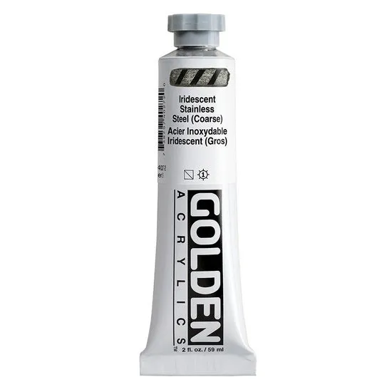 Acrylic heavy body - 2 oz iridescent s.steel coarse s5