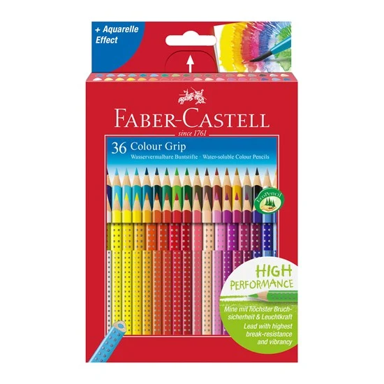 Set of 36 grip watercolor pencils assorted colors