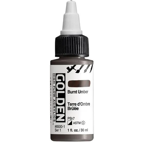 Acrylic high flow - 1 oz burnt umber s1