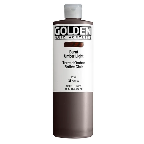 Acrylic fluid - 16 oz light burnt umber s1