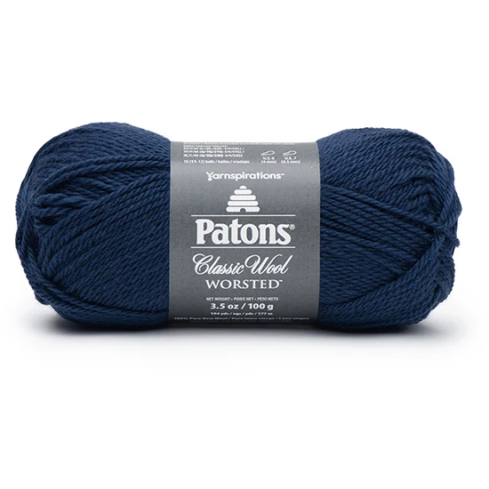 Classic wool yarn #4 - 100g - navy blue