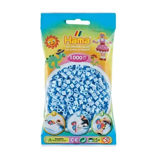 1,000-Pack Hama Midi Beads - Pastel Blue Ice