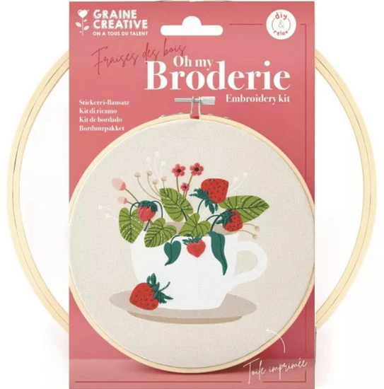 Embroidery Set Wild Strawberry