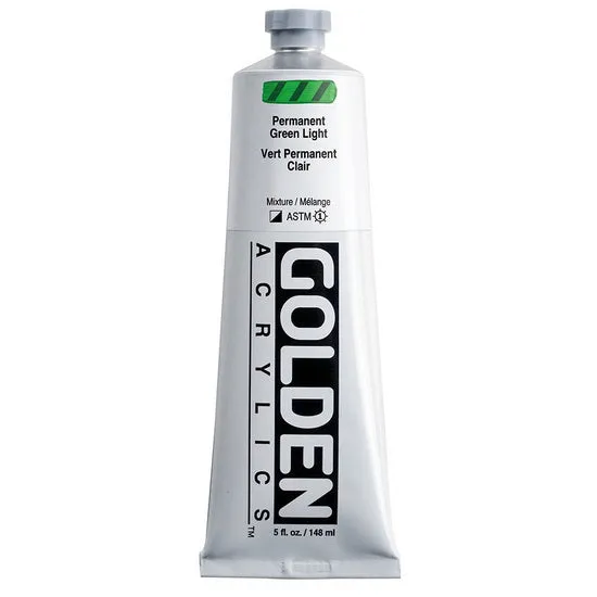Acrylic heavy body - 5 oz permanent green light s4