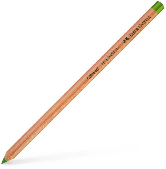 Pastel pencil yellow green earth