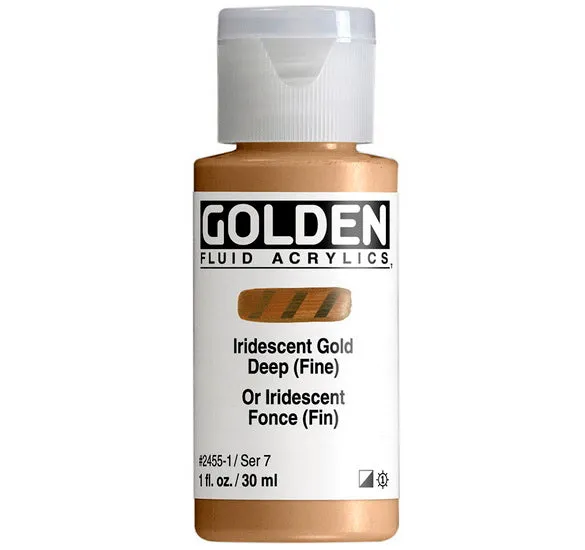 Acrylic fluid - 1 oz dark iridescent gold s7