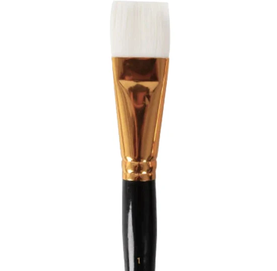 Flat paintbrush with short handle 1"