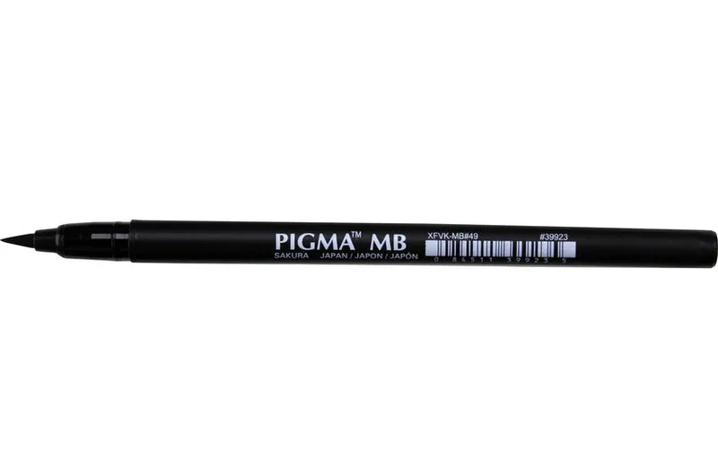 Pigma brush marker medium black