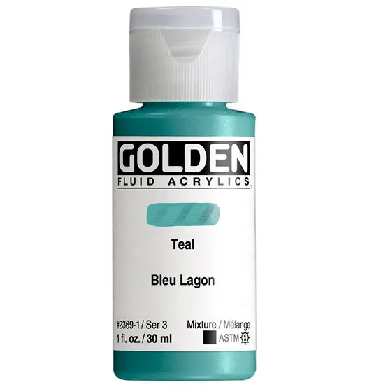 Acrylic fluid - 1 oz teal s3