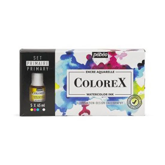 Watercolor ink set - colorex - 5x45ml - primary colors