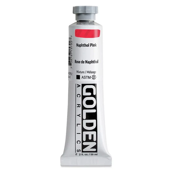 Acrylic heavy body - 2 oz naphthol pink s2