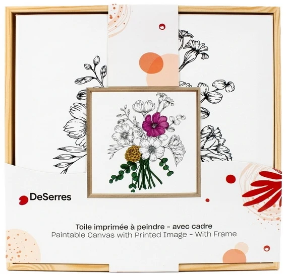 Predrawn Canvas 30x30cm - Bouquet