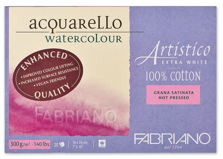 Aquarello Watercolour Paper - Extra White - GRAIN_SATINE INCH -
