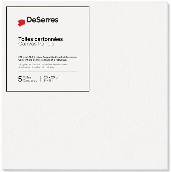 Canvas Board 8x8in - 5pcs
