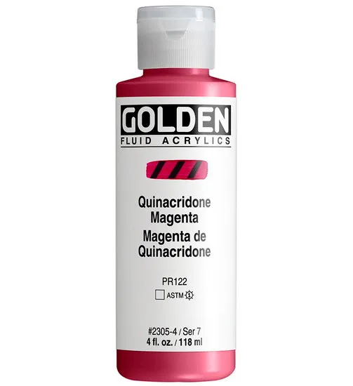 Acrylic fluid - 4 oz quinacridone magenta s7