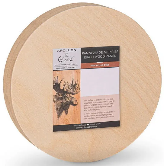 Wood panel gallery round - 14"