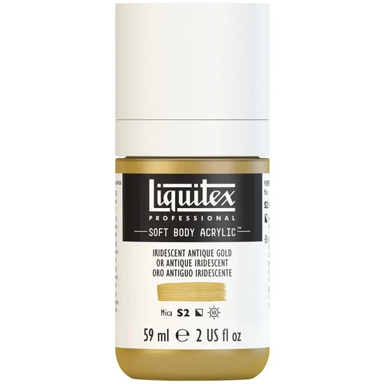 Soft body acrylic - 2oz - iridescent antique gold - s2