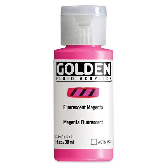 Acrylic fluid - 1 oz fluorescent magenta s5