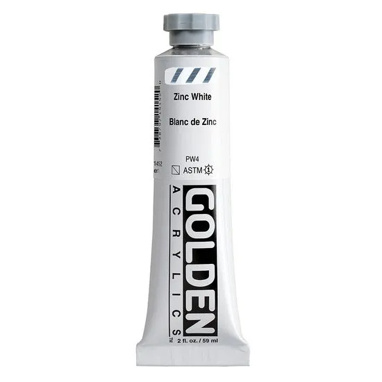 Acrylic heavy body - 2 oz zinc white s1