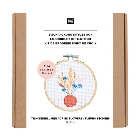 X-Stitch Embroidery Kit - Dried Flowers 1