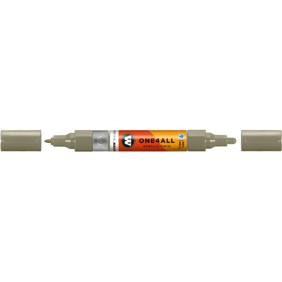 Acrylic marker One4All Twin - 1.5 to 4mm stone grey middle
