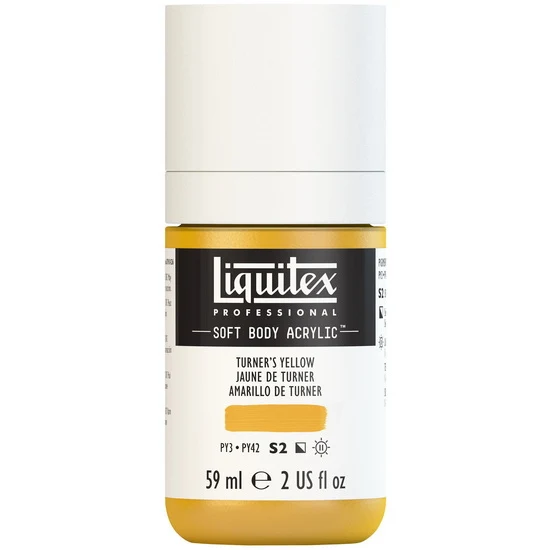 Soft body acrylic - 2oz - turner's yellow - s2